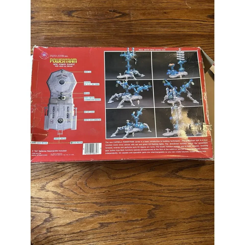 Capsela 375 Powertram Works Motor-Drive Basic Construction Toy 1985 science toy